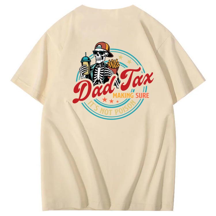 Dad Tax Pattern Print Cotton T-Shirt