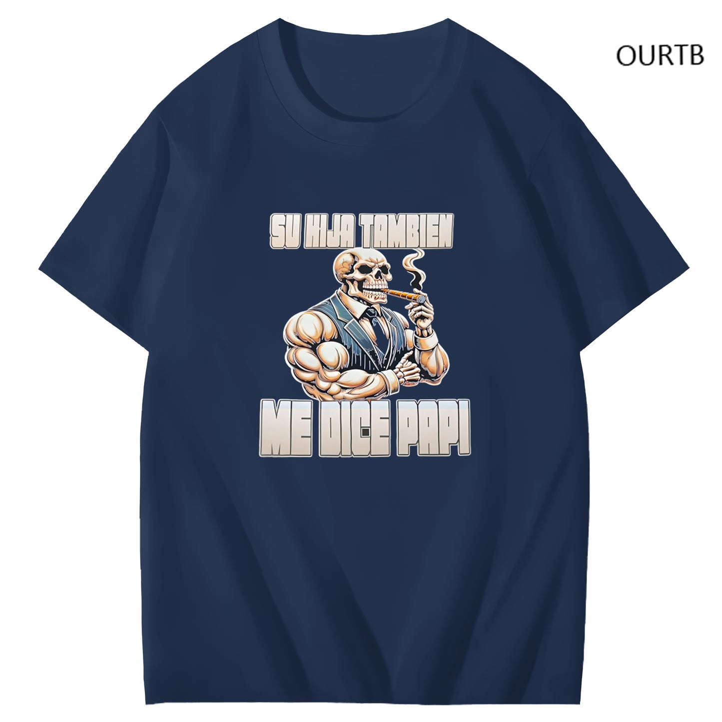 Su Hija Tambien Me Dice Papi Art Pattern Print T-Shirt