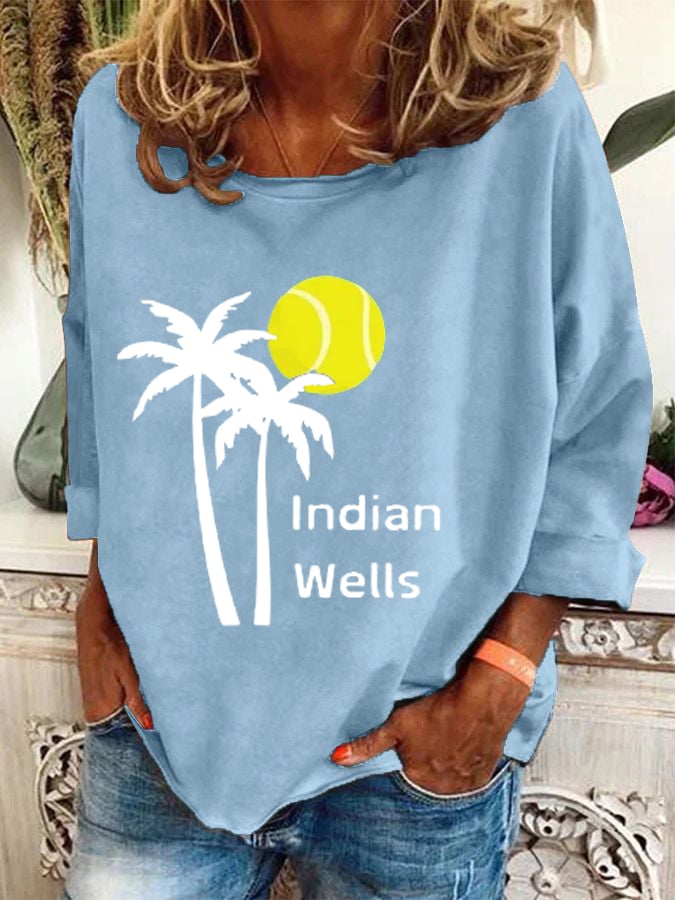 Women's Tennis Print Casual Sweatshirt