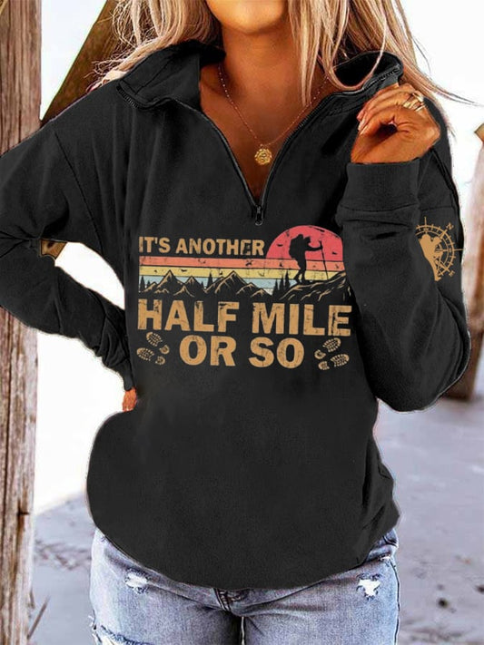 Women's Not All Who Wander Are Lost Hiking Print Long Sleeve Sweatshirt