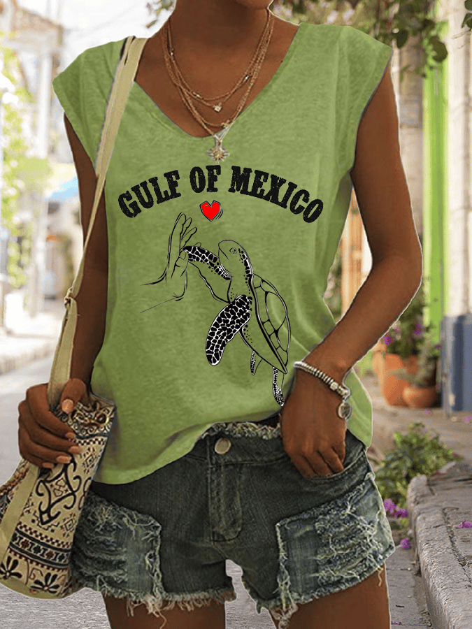 Women's Gulf Of Mexico Print Tank Top