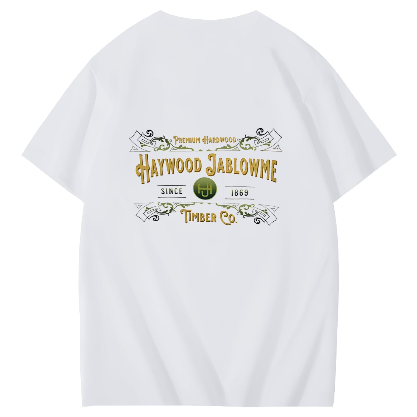 Haywood Since 1869 Jablowme Timber Co Art Pattern Print T-Shirt