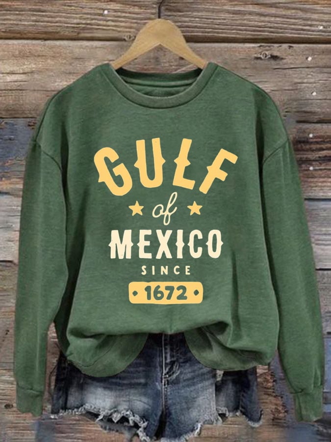 Women'S Gulf of Mexico Printed Round Neck Sweatshirt