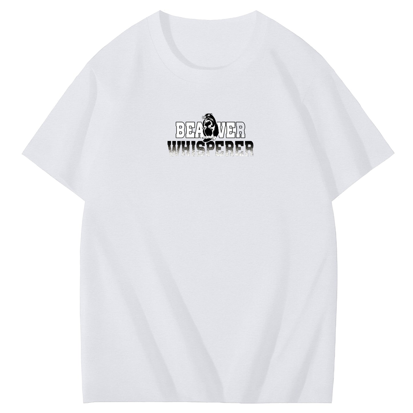 Beaver Whisper Funny Adoult Art Pattern Print T-Shirt