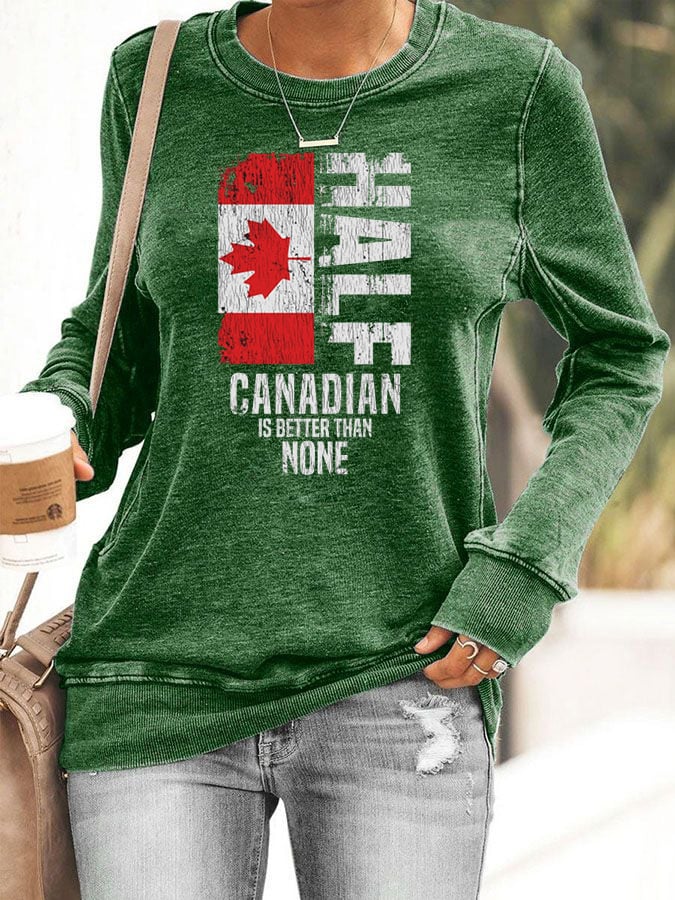 Women's Canada Flag Print Sweatshirt