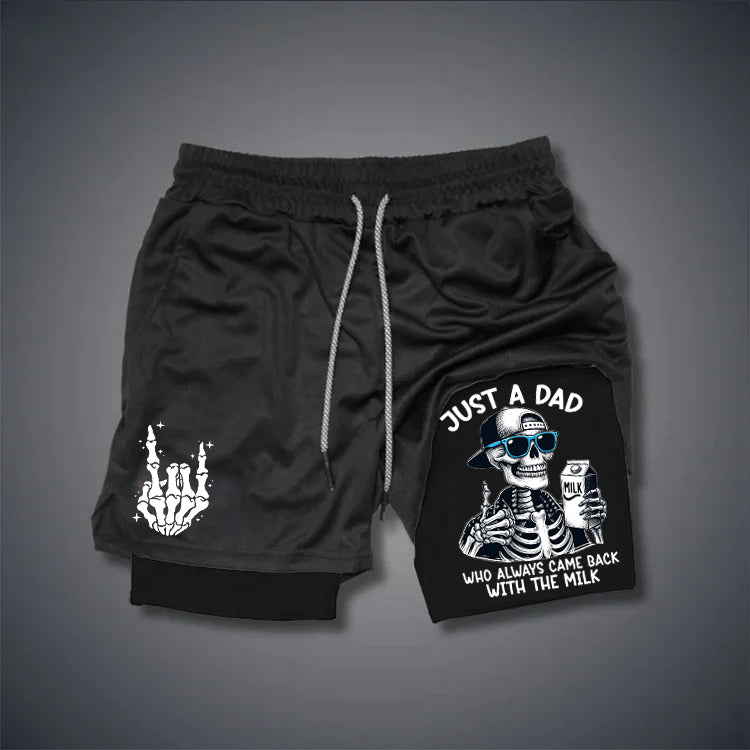 Just A Dad Who Always Came Back With The Milk Print Shorts Pants