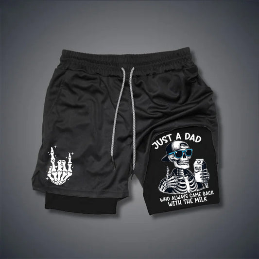 Just A Dad Who Always Came Back With The Milk Print Shorts Pants