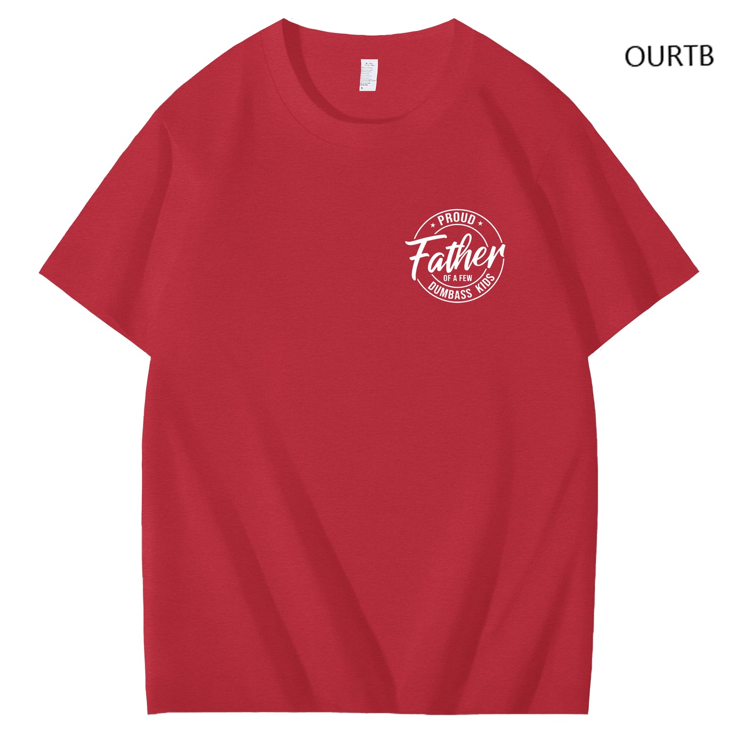 Proud Father Of A Few Dumbass Kids Funny Art Pattern Print T-Shirt