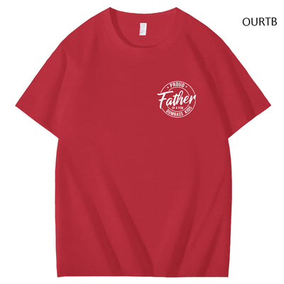 Proud Father Of A Few Dumbass Kids Funny Art Pattern Print T-Shirt