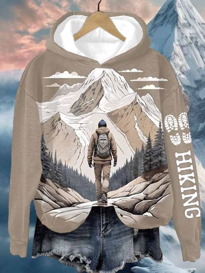 Women'S Hiking Print Hoodie