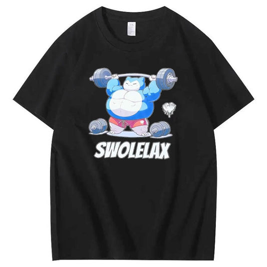 Swolelax Pattern Print Crew Neck T-Shirt