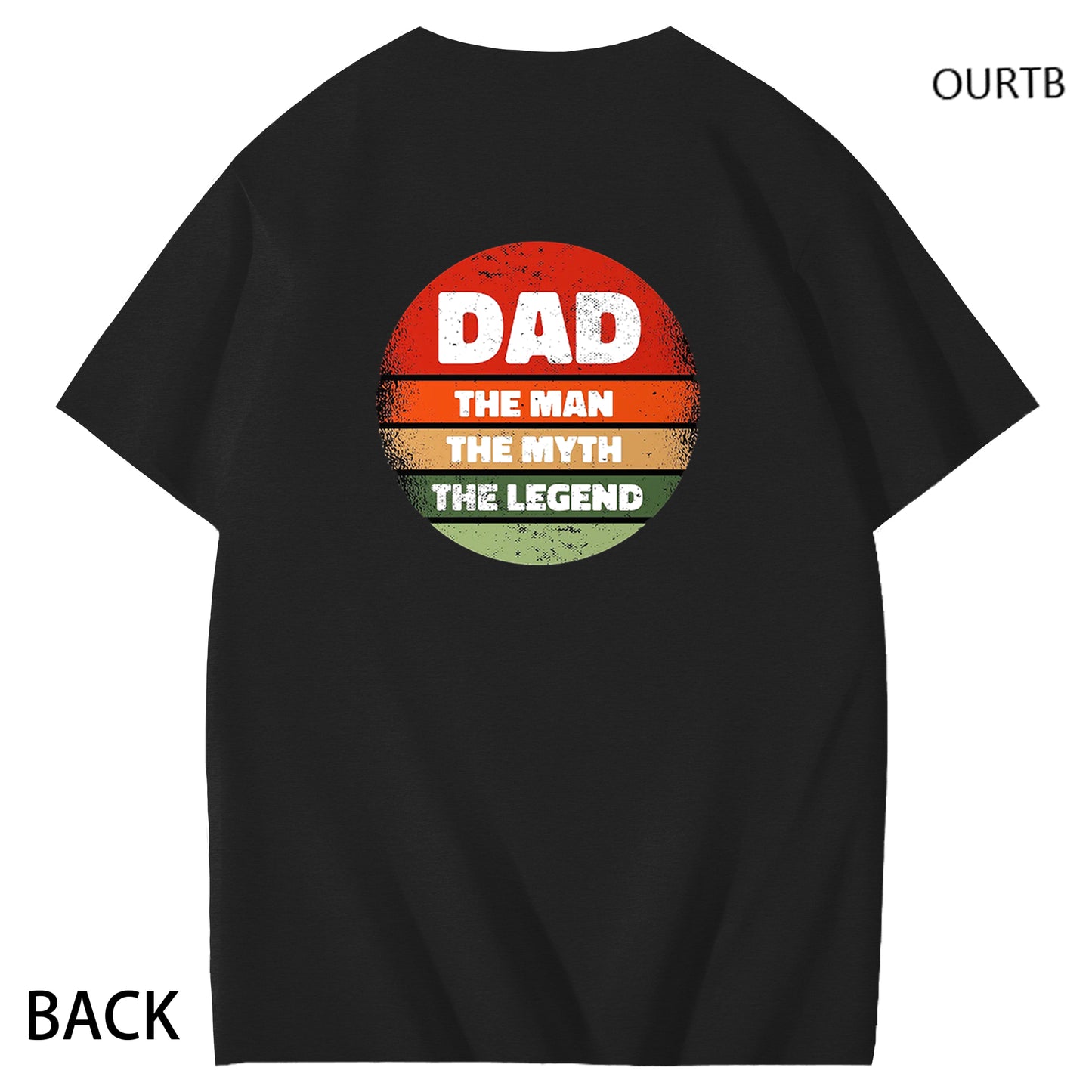Dad The Man The Myth The Legend Funny Adult Couple Art Pattern Print T-Shirt