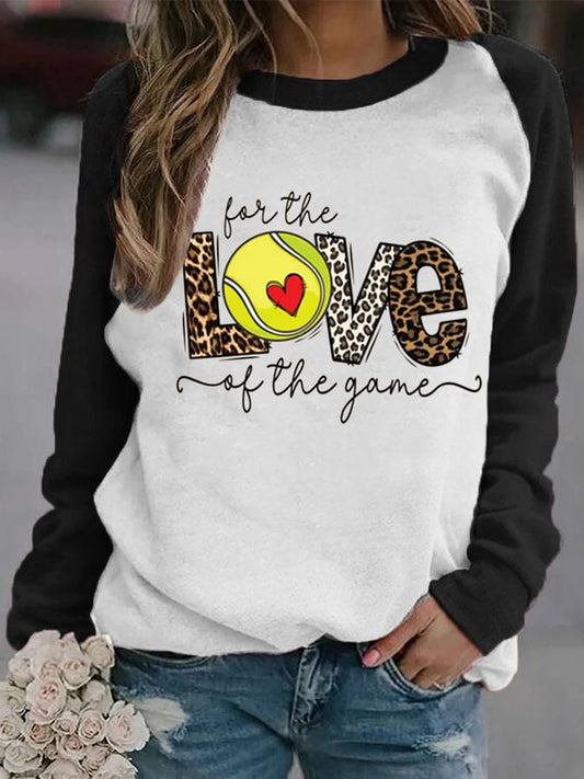 Women's Tennis Game day Print Casual Sweatshirt