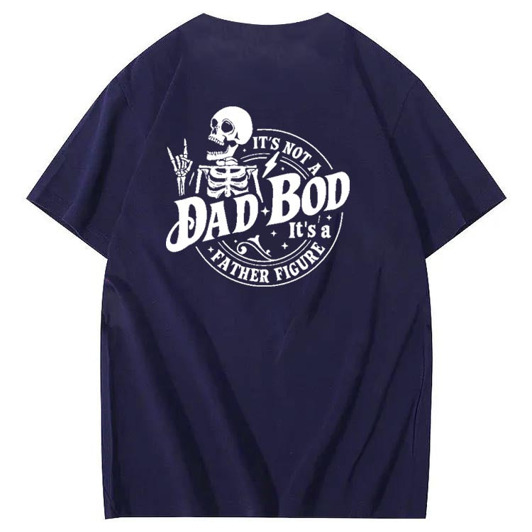 Dad Boo Pattern Print 100%Cotton T-Shirt