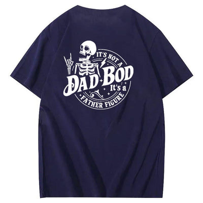 Dad Boo Pattern Print 100%Cotton T-Shirt