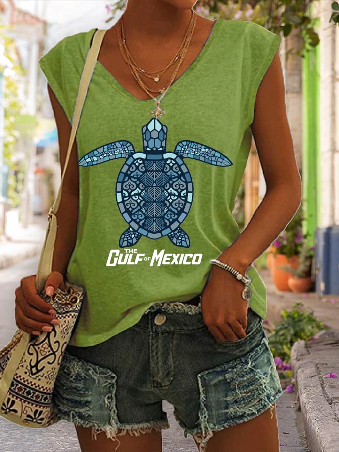 Women's Gulf Of Mexico Print Tank Top