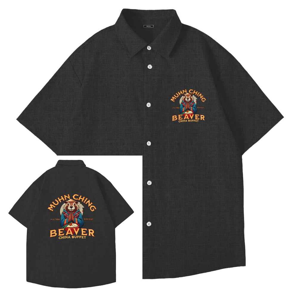 Muhn Ching All You Can Eat Beaver China Buffet Art Print Shirt