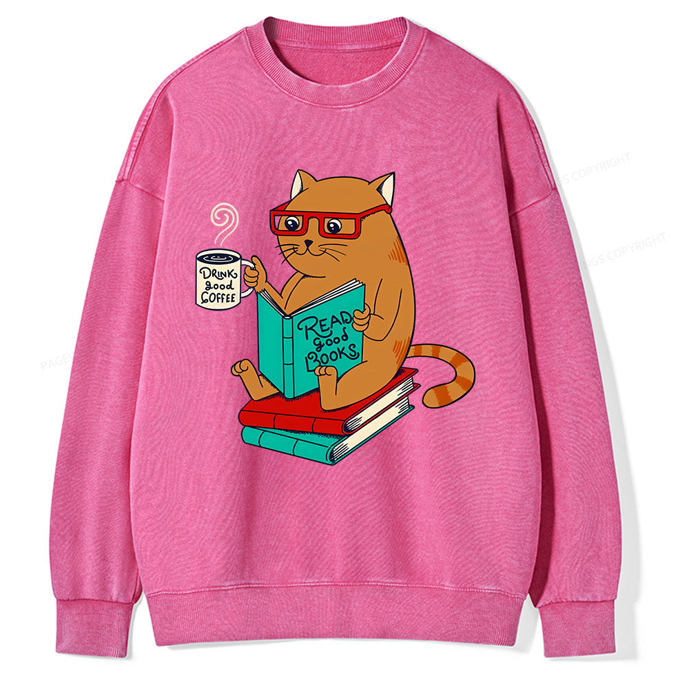 Read Good Books Unisex Washed Sweatshirt
