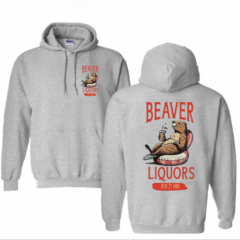 Beaver Liquors Pattern Printed Classics Hooded Sweatshirt