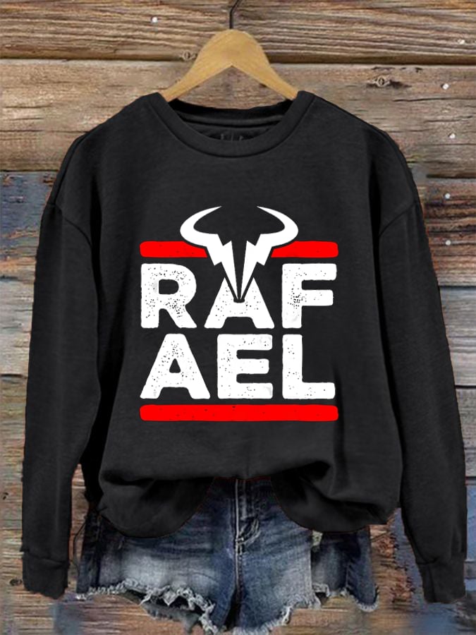 Women's Tennis Superstar Rafa Print Crew Neck Sweatshirt