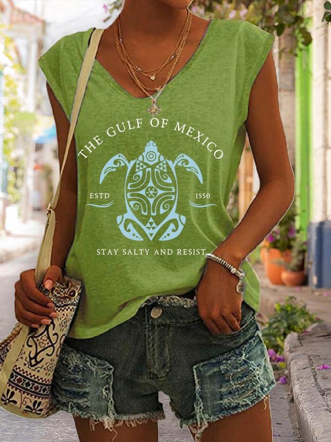 Women's Gulf Of Mexico Print Tank Top