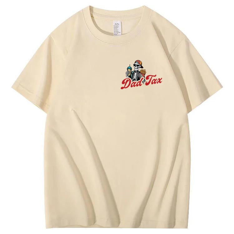 Dad Tax Pattern Print Cotton T-Shirt