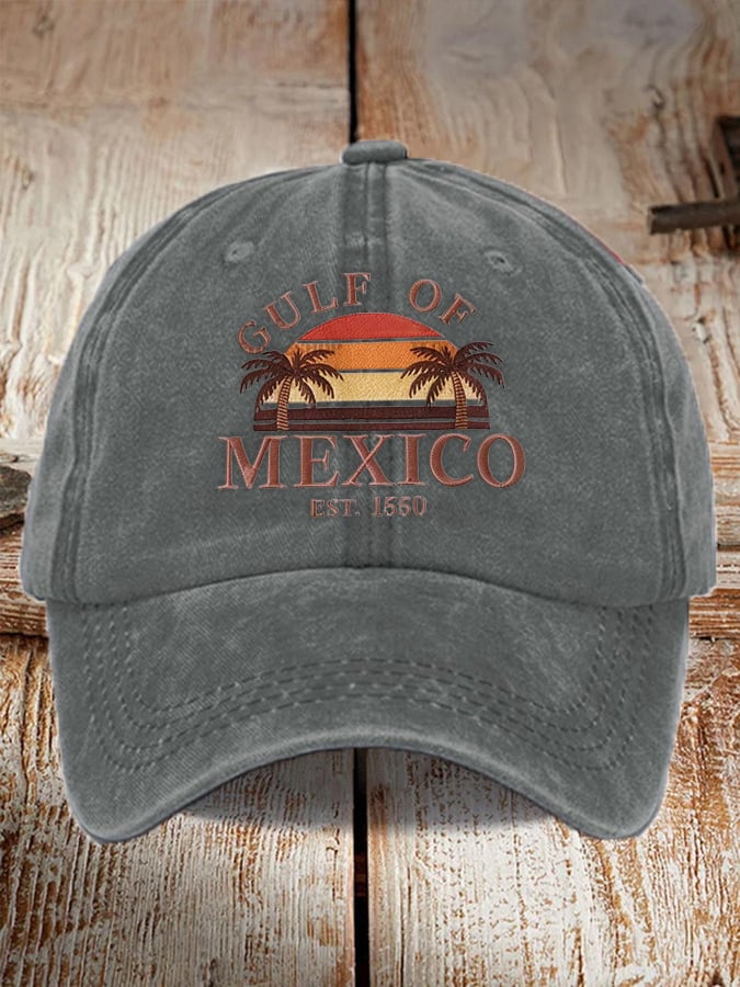 Unisex Gulf of Mexico 1550 Print Baseball Cap