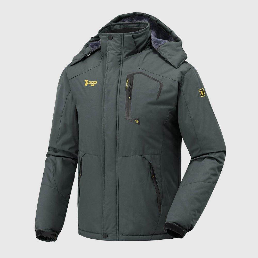 Men's Water Resistant Skiing Windbreaker Hooded Jacket