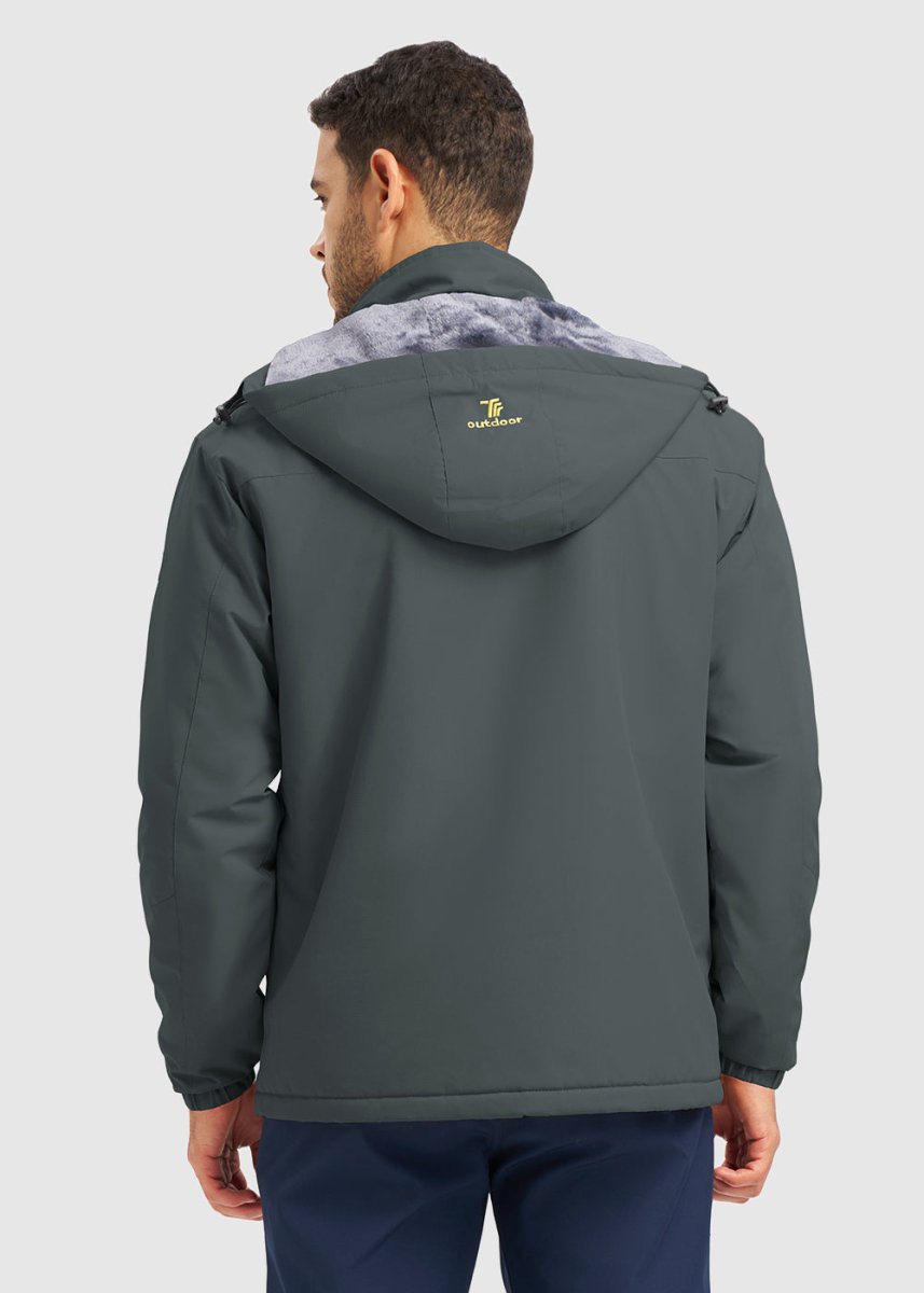 Men's Water Resistant Skiing Windbreaker Hooded Jacket