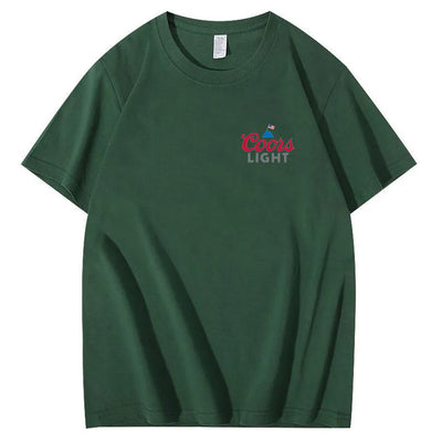 Funny Dogs And American Flag Pattern Print T-Shirt