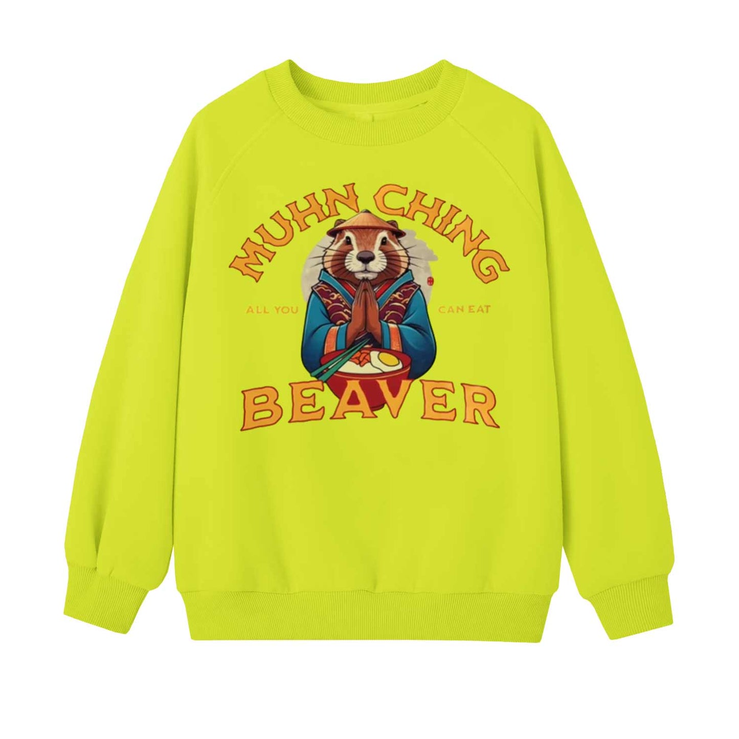 Muhn Ching Beaver Art Pattern Print Sweatshirt