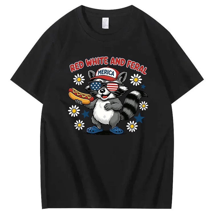 Red White And Feral T-Shirt