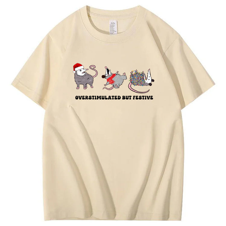 Overstimulated Festive Pattern  100% Cotton T-Shirt