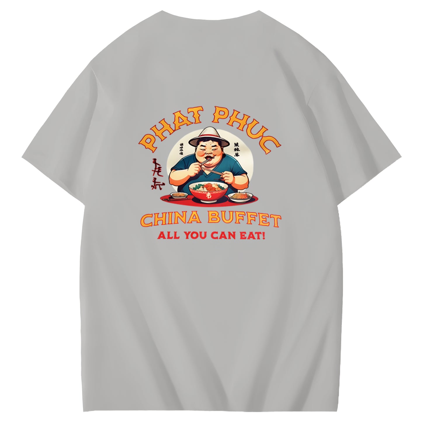 Phat Phuc China Buffet Art Pattern Print T-Shirt