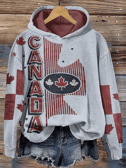 Women's Canada Maple Leaf Print Hoodie