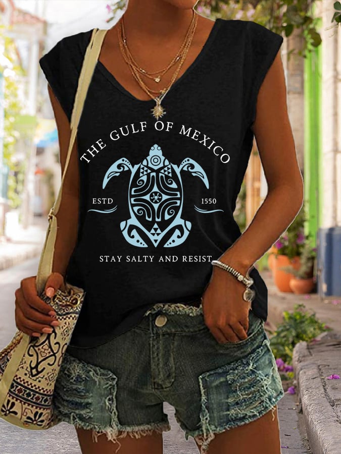 Women's Gulf Of Mexico Print Tank Top