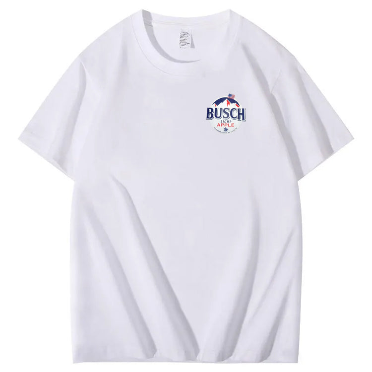 Happy Dogs And American Flag Pattern Print T-Shirt