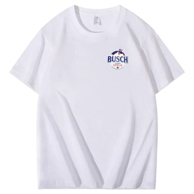 Happy Dogs And American Flag Pattern Print T-Shirt