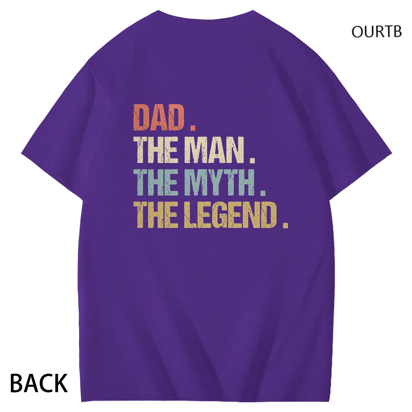 Dad The Man The Myth The Legend Funny Adult Couple Art Pattern Print T-Shirt