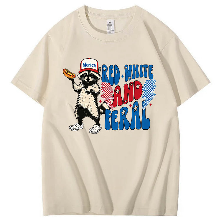 Red White And Feral T-Shirt
