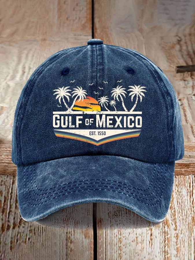 Gulf Of Mexico Printed Casual Baseball Cap