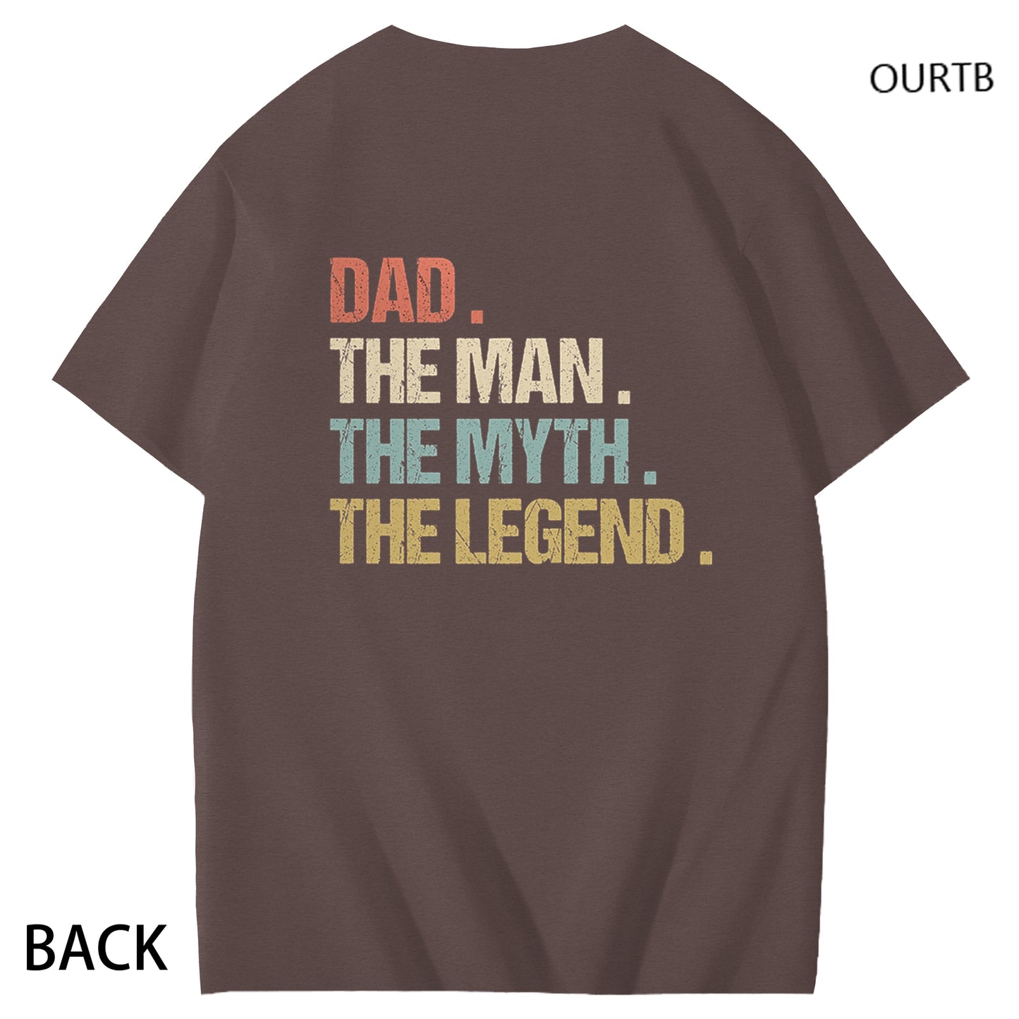 Dad The Man The Myth The Legend Funny Adult Couple Art Pattern Print T-Shirt