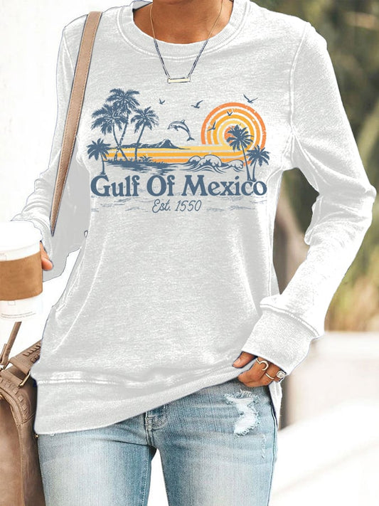 Women's Gulf Of Mexico Print Sweatshirt