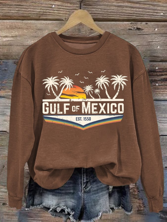 Women's Gulf Of Mexico Printed Sweatshirt