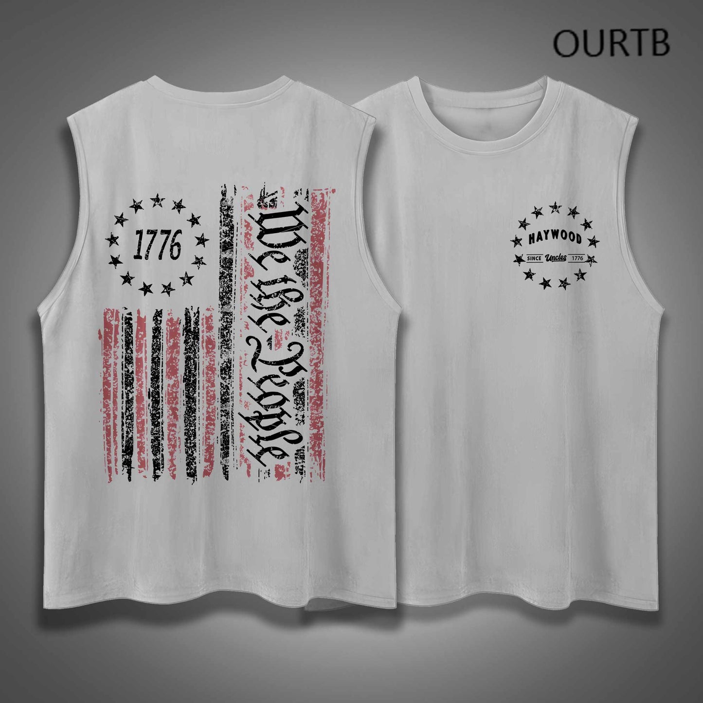 Haywood Uncle Since 1776 USA Independence Day Funny Adult Discomfort Art Print Cotton Sleeveless Tank Tops