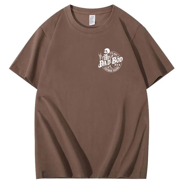 Dad Boo Pattern Print 100%Cotton T-Shirt