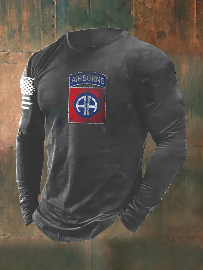 Men's Airborne Pattern Long Sleeve T-Shirt