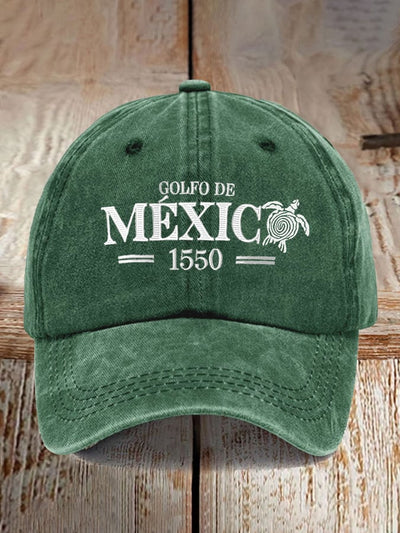 Gulf Of Mexico Est 1550 Printed Baseball Cap