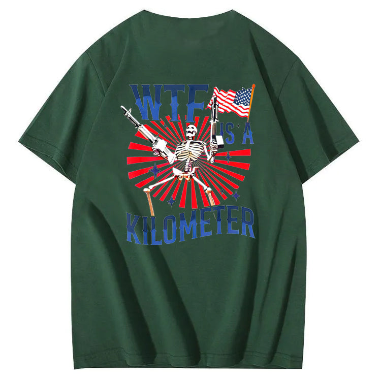 WTF It's A Klometer Pattern Print 100%Cotton T-Shirt