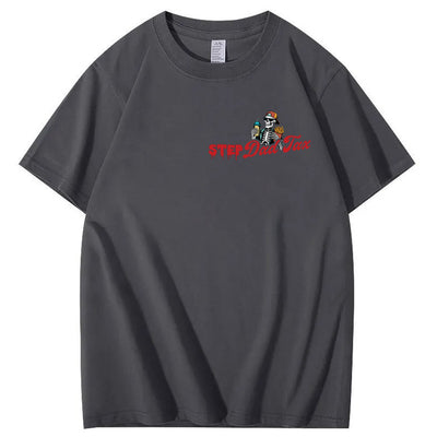 Step Dad Tax Pattern Print 100%Cotton T-Shirt